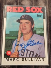 Marc Sullivan - 1986 Topps #529 (RC) - Authentic Autograph - Boston Red Sox