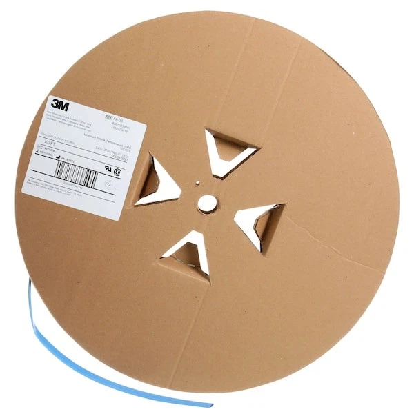 Tubo termorretráctil carrete azul 3M Fp301-3/8-200', pared delgada, identificación 2:1 Shrink Foto 2 de 4