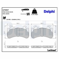 Delphi Bremsbelagsatz, Scheibenbremse LP4067 FüR MERCEDES-BENZ
