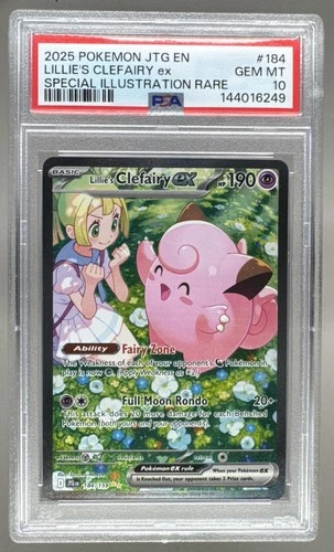 144016249 Lillie's Clefairy ex 2025 Pokemon Journey Together #184 SIR PSA 10