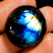 27.5 Ct Natural Labradorite Round Cabochon Loose Gemstone For Ring 21X21X6 mm