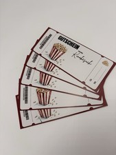 Kino Gutschein 5 Stück Blanko Kinogutschein Popcorn Geschenkgutschein Blanko