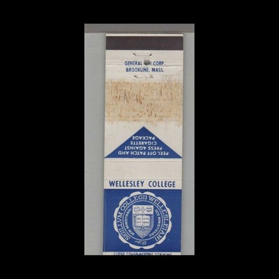 Matchbook Cover College - University- Wellesley College Wellesley, MA