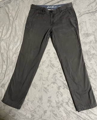 Eddie Bauer Damen Chino Hose Gr. 10 Grau Anthrazit 100% Baumwolle Legend