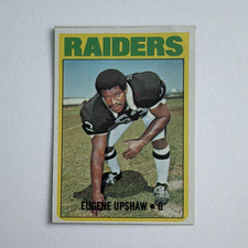 Topps 1972 Eugene Upshaw #186 Oakland Raiders NFL Rookie Base Set Football Card