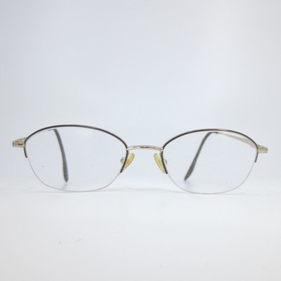 Tres Jolie 118 Choco Latte Gold Brown Oval Semi Rimless Eyeglasses 49-17-130