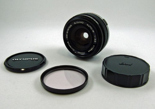 Tested works Olympus OM mount G.ZUIKO AUTO-W 28mm f/3.5 lens from Japan