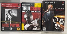 PlayStation 2 - 5 CIB Game Lot - Max Payne, True Crime SONY, Hitman Trilogy