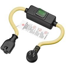 Heavy Duty SJTW 12AWG Outdoor Waterproof Extension Switch Cord, in-Line On/Of