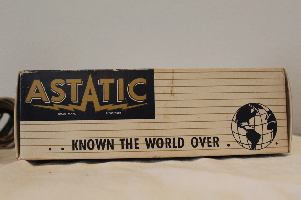 Vintage Astatic Model 200-S Microphone W/ Stand & Box - Look! - Works - Image 3 of 4