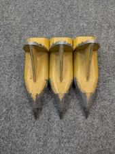 Set 3 Heavy Duty Yellow Steel Ground Spikes Anchors Replacement Parts Hardware