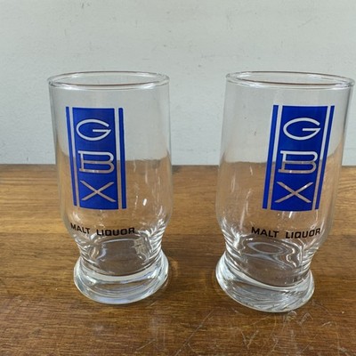 GBX MALT LIQUOR -  8 oz. Drinking glasses Grain Belt Breweries, 5'' Lot Of 2