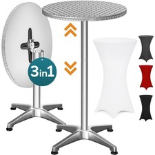 CASARIA® Stehtisch Bistrotisch Klapptisch mit Husse Höhenverstellbar Klappbar