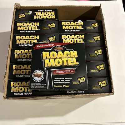 Case Of 12 (2packs) Black Flag Roach Motel Traps Twenty Four Total NEW SEALED