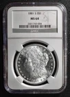 1881-S Morgan Silver Dollar, NGC MS 64