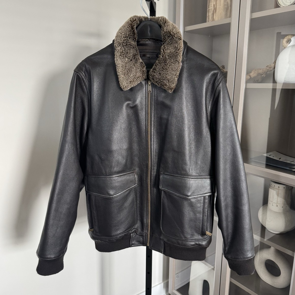 Eddie Bauer Leather Bomber Jacket Eddie Bauer Black Leather Bomber