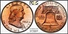 1962 PCGS PR67 Burnt Orange Toned Franklin Silver Half Dollar 50C PQ Gem Proof