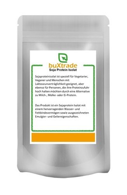 500 g | Soja Protein Isolat | Vegan | Vegetarisch | Eiweiß | GMO frei | Buxtrade