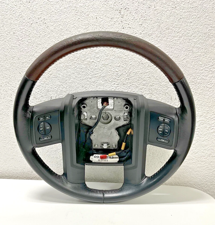 2008 Ford Expedition кожаный руль 8L1J3F563BB35B8 OEM * ИЗНОШЕН * - Изображение 2 из 4