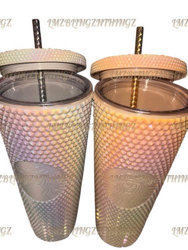 Starbucks Philippines 2021 Champagne & Wood Set 24oz Bling Studded ~ Neu mit Etikett ~ US-VERKÄUFER - Bild 10 von 19