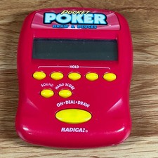Vintage 1997 Radica Pocket Poker Draw and Deuces Electronic Handheld Game Tested