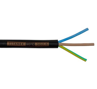 3G2,5mm² 3x2,5 TITANEX H07RN-F flexibel Gummischlauchleitung Stromkabel außen 5m