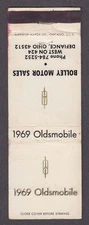 1969 Oldsmobile Bolley Motor Sales Defiance OH matchcover