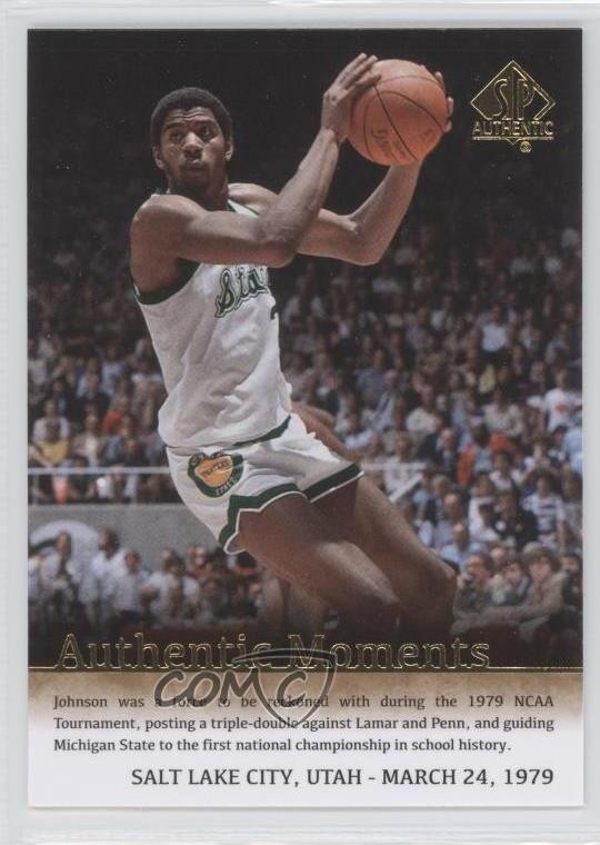 2014-15 SP Authentic Authentic Moments Magic Johnson #67 HOF 0b3