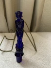 Vintage Fenton Glass September Morn Cobalt Blue Nymph For Flower Frog