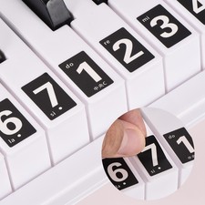 Piano Stickers for 54/61 for Key Keyboards Notes Label for Beginners Removable