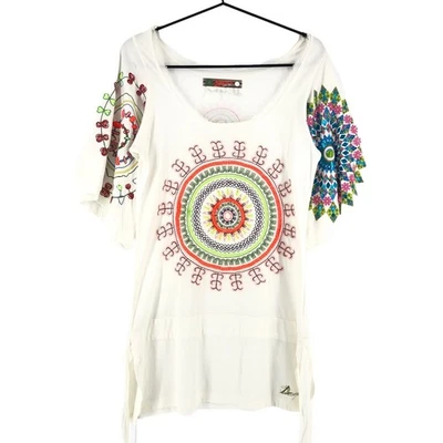Robe À Col Rond À Manches Courtes DESIGUAL Femme Taille S - Photo 1/4
