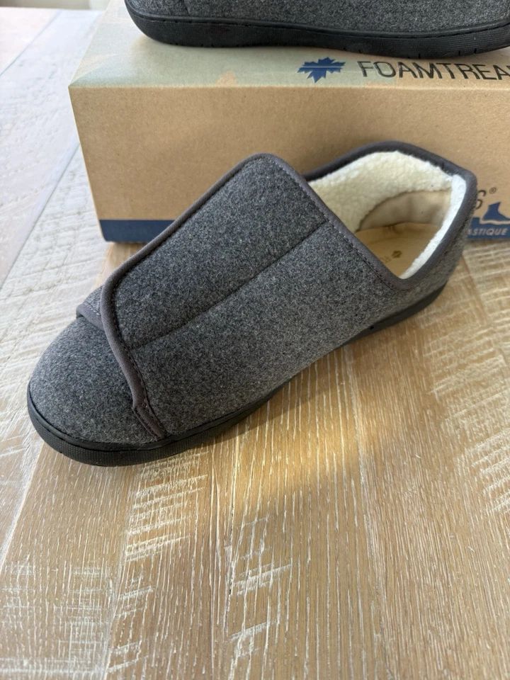Foamtread Doctor U2 Men’s Grey Wool Wide Lined Slipper Size 11W - Image 3 of 4
