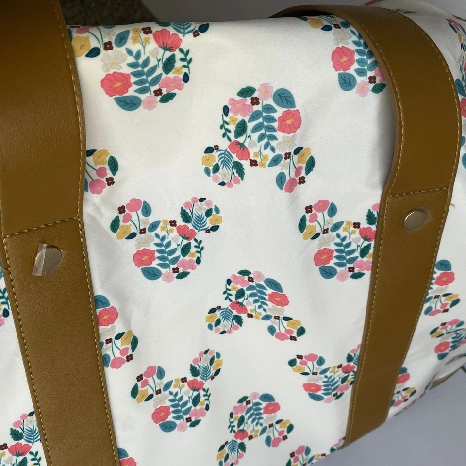 Disney Mickey Mouse Bioworld Floral Viaje Bolsa de Lona Cremallera Ruedas Mango Nuevo con Etiquetas Foto 4 de 4