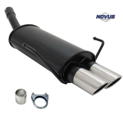 Novus Sport Auspuff Endschalldämpfer 2x76 rund gebördelt Edelstahl Opel Astra H