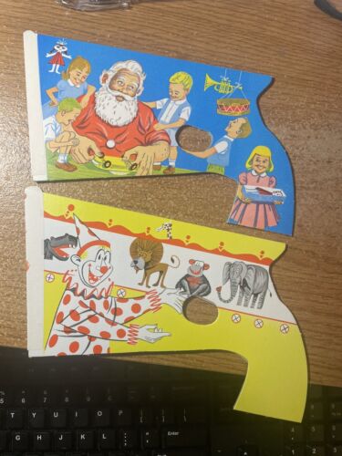 VTG 1954 Coca-Cola Paper Toy Gun Clown See Pics for Details & Santa Claus