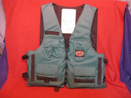 Stearns Fishing LIFE Vest 4 Pocket Zip Adult 4X- 7X Model 29-53 Chest 48-68"