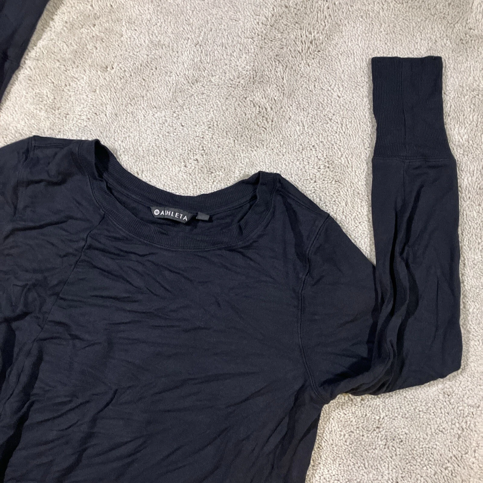 athleta performance tie front long sleeve modal blend shirt