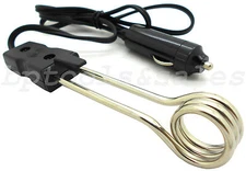 5" 120W COPPER TRAVEL WATER HEATER PORTABLE CAR 12V IMMERSION WATER COFFEE BOILR