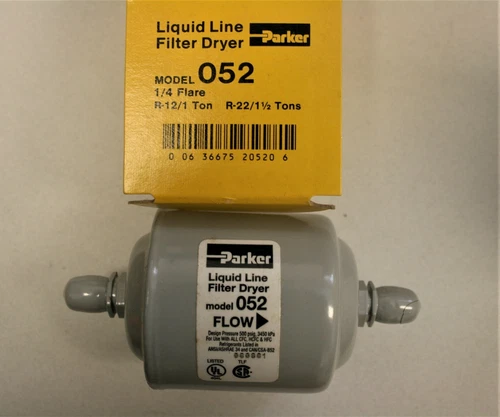 Parker Model 052 1/4" Flare Liquid Line Filter Drier R-12/1 Ton R-22/1.5 Tons