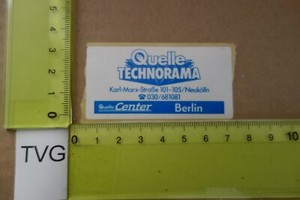 Alter Aufkleber HiFi Audio Tuning Tape TV AutoRadio Lautsprecher QUELLE Berlin