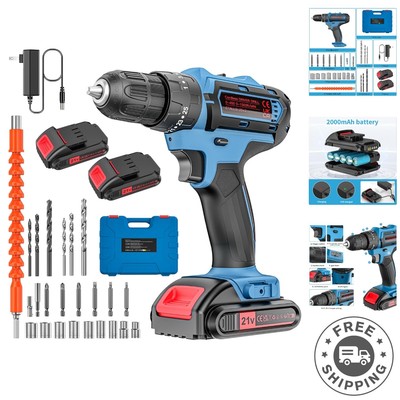 Price-Savvy 21V Cordless Impact Drill Set with Fast Charger & Soft Grip Handle