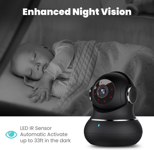 Litokam 2K Indoor Security Camera, 360° Cameras for Home Security Indoor with Mo - Picture 4 of 11