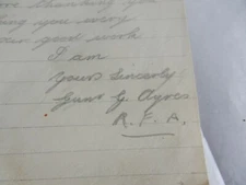 GUNNR RFA     George Ayres 1917     WW1  LETTER      Stokesley   LAD 