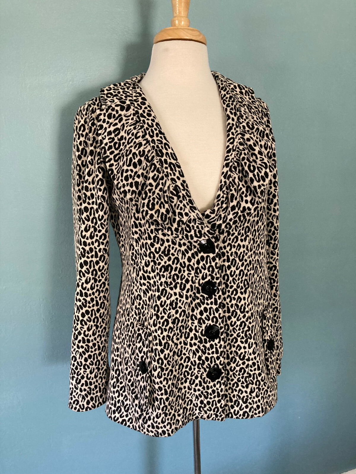 Fenn Wright Manson leopard print ruffled collar b… - image 3