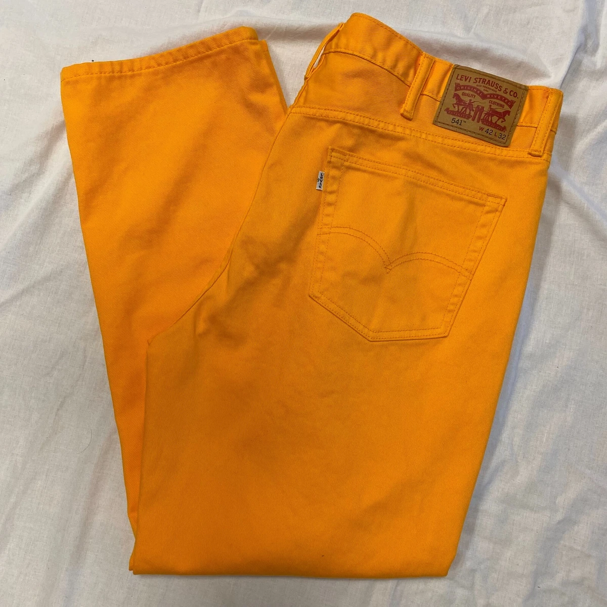 Orange levi's sale jeans