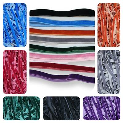 Elastisches Samtband Premium Qualität Breitenwahl Meterware 28 Farben