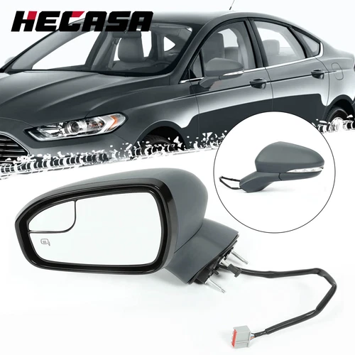 Heated Manual Fold Paintable Driver Side Power Mirror For Ford Fusion 2013-2016