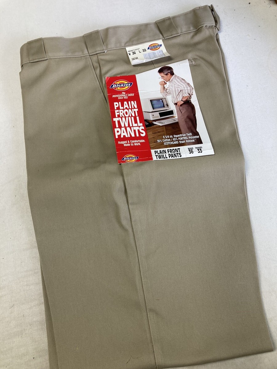 Vintage Dickies 874 Khaki - NOS with tags 36x33 YKK Zipper Vintage Dickies 874 Khaki - NOS with tags 36x33 YKK Zipper
