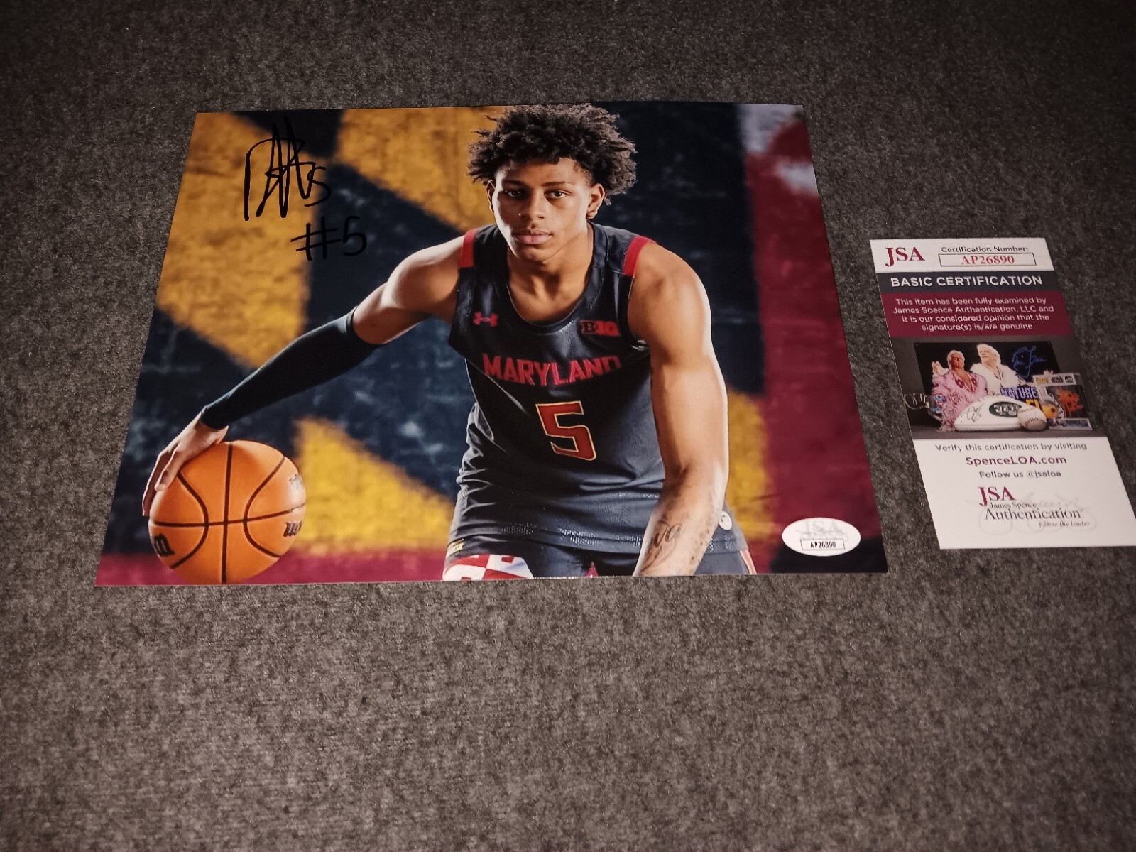 Deshawn harris smith Autographed Signed Maryland Terrapins 8x10 Jsa 