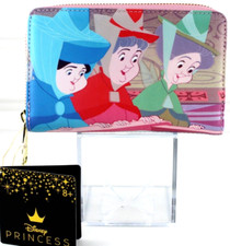 Loungefly Disney Princess Sleeping Beauty Zipper Wallet Maleficent Faux Leather